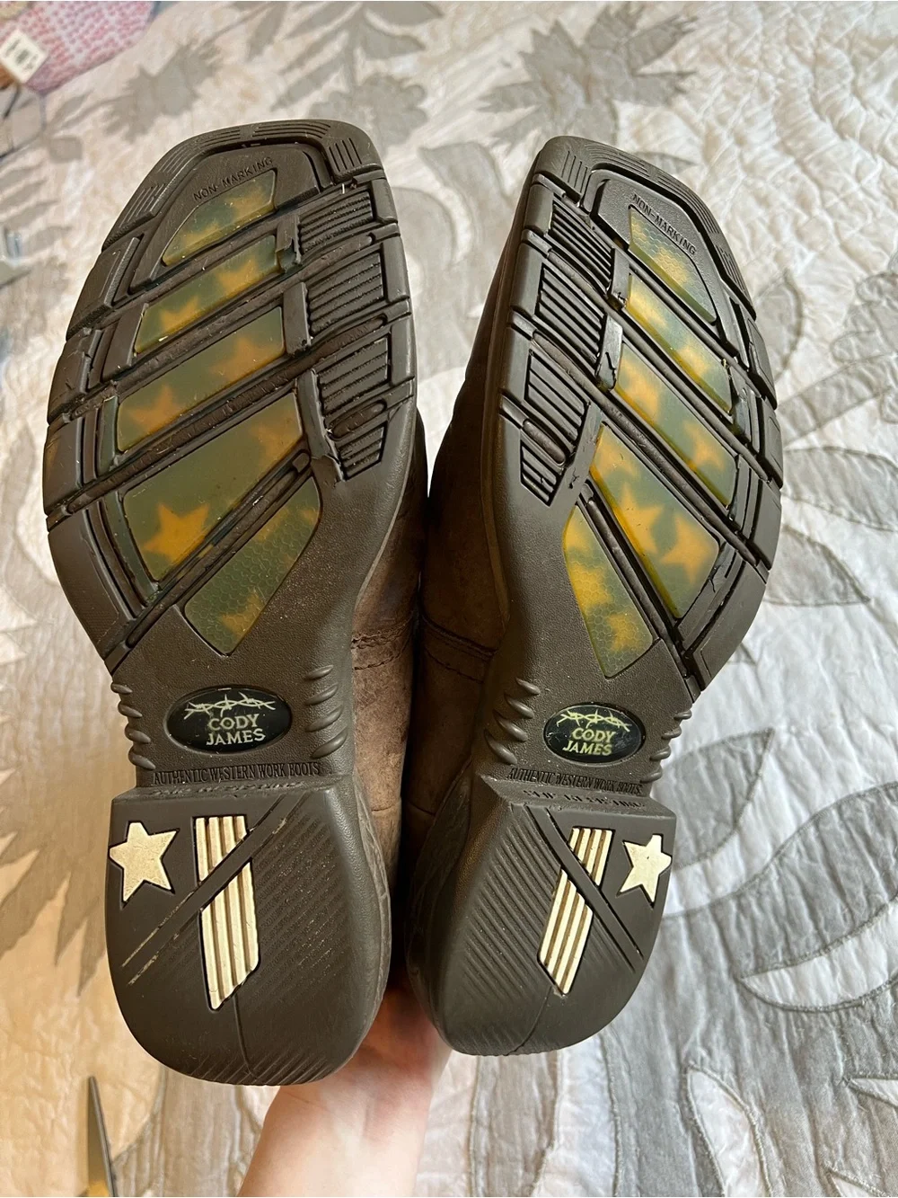 Cody James Tychee Camo Flag Western Boots Mens 10D BCJSP20P108 Brothers Sons